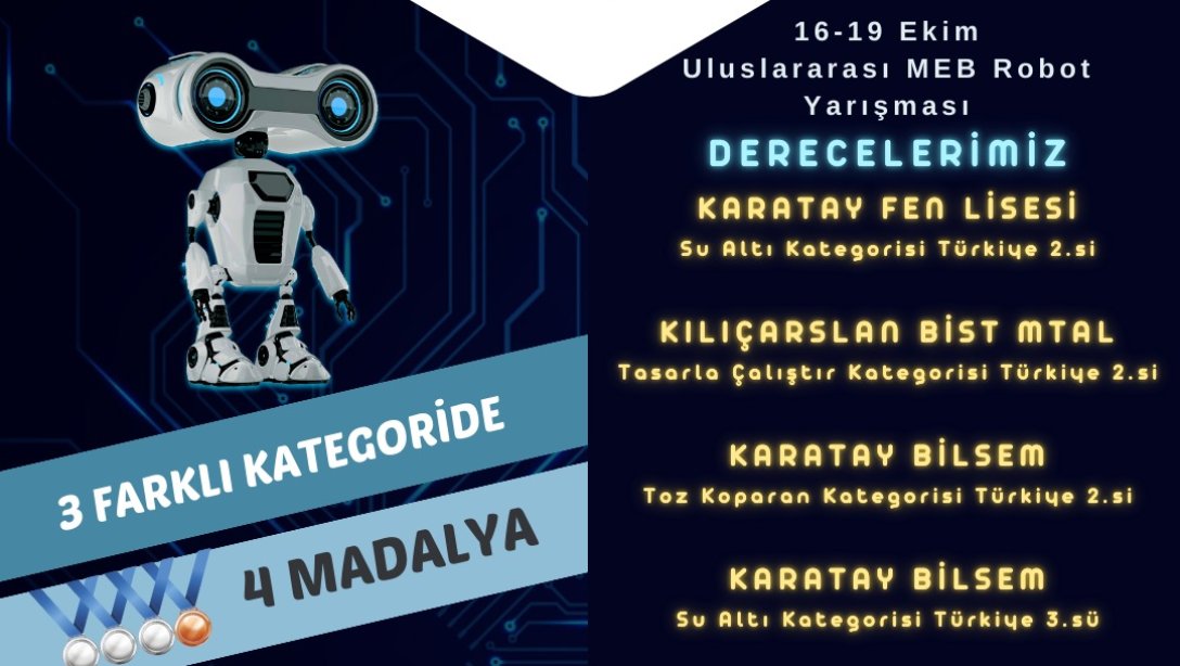 İlçemiz Okullarının 16. Uluslararası Robot Yarışmasında Büyük Başarısı